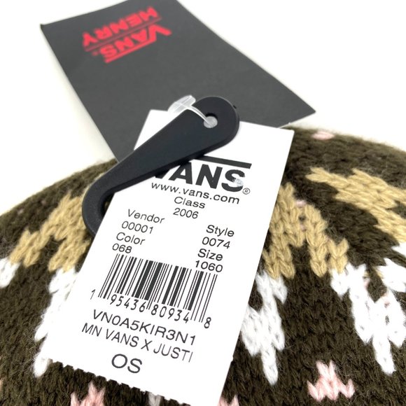 Vans MN VANS Jucti Brown Ornament Beanie Skateboarding Hat Women Men VN0A5KIR3N1 - Picture 6 of 6